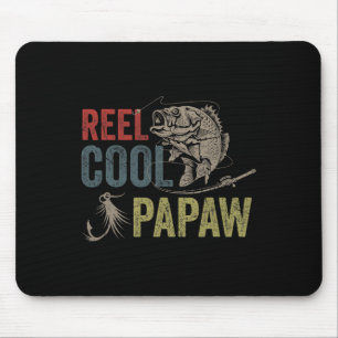 Mens Reel Cool Papaw Fishing Vatertag Geschenk Mousepad