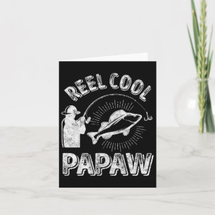 Mens Reel Cool Papaw Shirt Fisherman Christmas Gif Karte