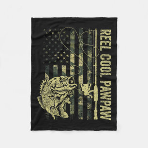 Mens Reel Cool Pawpaw Camouflage American Flag Fla Fleecedecke