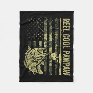 Mens Reel Cool Pawpaw Camouflage American Flag Fla Fleecedecke
