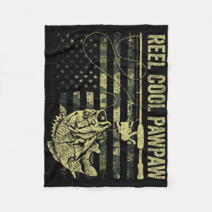 Mens Reel Cool Pawpaw Camouflage American Flag Fla Fleecedecke
