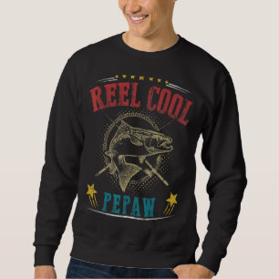Mens Reel Cool Pepaw Fisherman Father's Day Fishin Sweatshirt