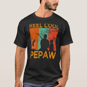 Mens Reel Cool Pepaw Fishing Daddy Vintag Opa T-Shirt