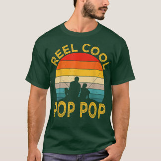 Mens Reel Cool Pop Pop Angeln Daddy Vintag Grand T-Shirt
