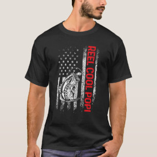 Mens Reel Cool Popi Flag Fishing Vaterin T-Shirt