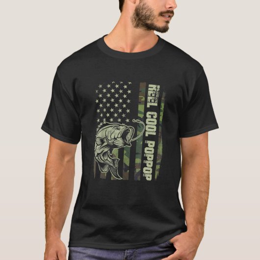 Mens Reel Cool Poppop Camouflage American Flag Fla T-Shirt (Vorderseite)