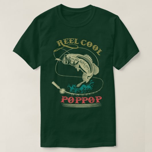 Mens Reel Cool PopPop Fishing Funny Fisherman Fa T-Shirt (Design vorne)