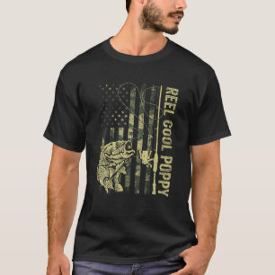Mens Reel Cool Poppy Camouflage American Flag Fahn T-Shirt