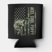 Mens Reel Cool Poppy Camouflage American Flag Fath Dosenkühler (Vorderseite)