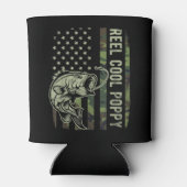 Mens Reel Cool Poppy Camouflage American Flag Fath Dosenkühler (Rückseite)