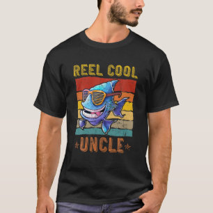 Mens Reel Cool Uncle Fisherman Funny Onkel Vater T-Shirt