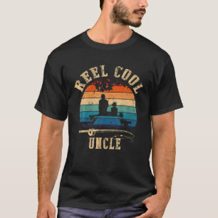 Mens Reel Cool Uncle Fisherman Vatertag Fischern T-Shirt