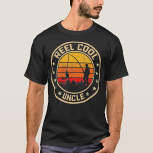 Mens Reel Cool Uncle Fisherman Vatertag Fischern T-Shirt