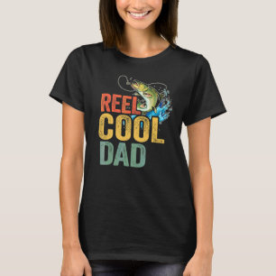Mens Reel Cool Vater Bass Fish Grandpa Fisherman V T-Shirt