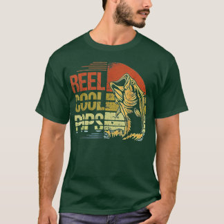 Mens Reel Coole Pop Fischen Großvater Vater Vater  T-Shirt