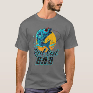 Mens Reel Cooler Vater Angelsonnenbrille Witziger  T-Shirt