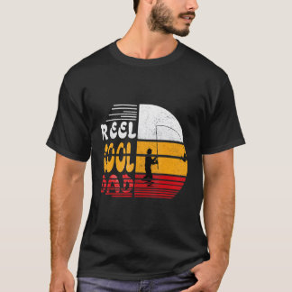 Mens Reel Cooler Vater Fisherman Daddy Fathers Day T-Shirt