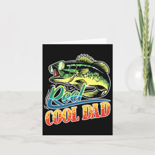 Mens Reel Cooler Vater Fisherman Funny Funny Fishi Karte