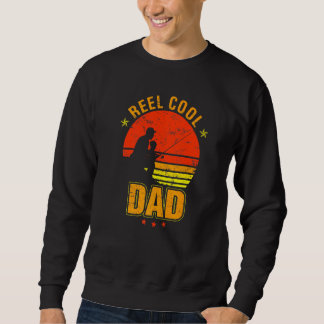 Mens Reel Cooler Vater Retro Fischen Daddy Vathday Sweatshirt