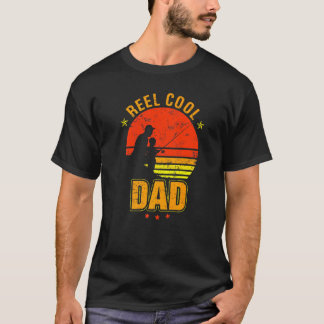 Mens Reel Cooler Vater Retro Fischen Daddy Vathday T-Shirt