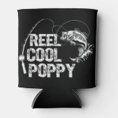 Mens Reel Cooles Mohndesign mit Fisch und Fischfan Dosenkühler (Vorderseite)