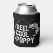 Mens Reel Cooles Mohndesign mit Fisch und Fischfan Dosenkühler (Kanne Rückseite)