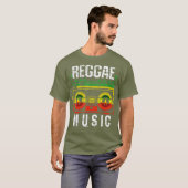Mens Reggae Music Peace Eine Liebe Rasta African T-Shirt (Vorne ganz)