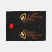 Mens Reindeer Face Gles Christmas Costume Pajama B Fleecedecke (Vorderseite (Horizontal))