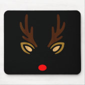Mens Reindeer Face Gles Christmas Costume Pajama B Mousepad (Vorne)