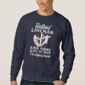 Mens Remüde Lineman Lineworker Rente  Sweatshirt (Vorderseite)
