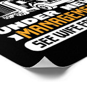 Mens Remüde LKW-Fahrer unter neuer Leitung Poster (Ecke)