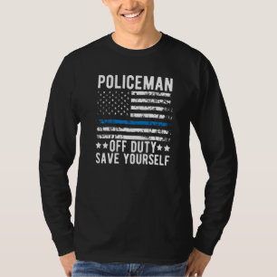 Mens Remüde Polizisten Polizisten von Dienst Sav T-Shirt