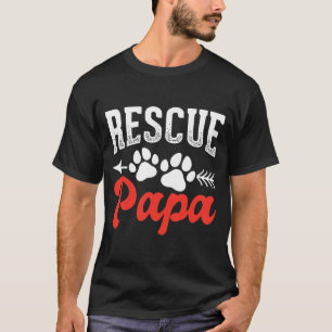 Mens Rescue Papa Hund Lover Haustiere Eigentümer  T-Shirt