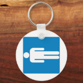 Men's Restroom Highway Sign Schlüsselanhänger (Vorderseite)