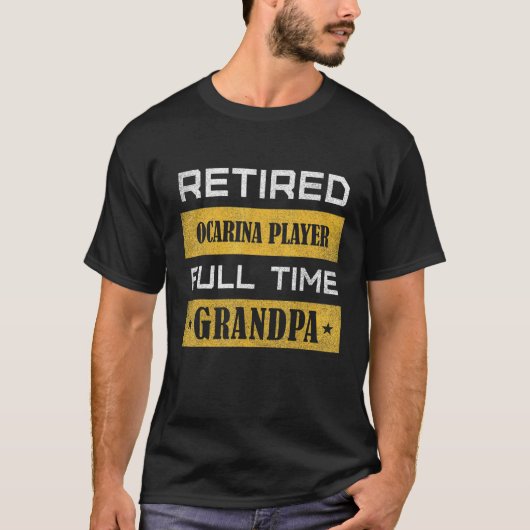 Mens Retired ocarina player Full Time Grandpa T-Shirt (Vorderseite)