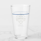 Mens RETIREMENT (ADD NAME) Thin Blue Line Law Glas (Rückseite)