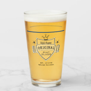 Mens RETIREMENT (ADD NAME) Thin Blue Line Law Glas