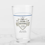 Mens RETIREMENT (ADD NAME) Thin Blue Line Law Glas (Vorderseite)