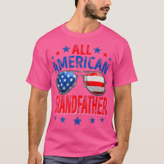 Mens Retro All American Großvater American Flag T-Shirt