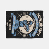 Mens Retro Bachelor Party Baseball Fleecedecke (Vorderseite (Horizontal))