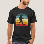 Mens Retro Backpacking Hiking Backpacker Trekking T-Shirt (Vorderseite)