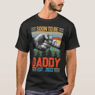 Mens Retro bald Papa Est 2022 ersten Papa T-Shirt