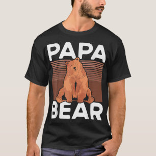 Mens Retro Bear Family Animal Daddy Vater Papa Bea T-Shirt