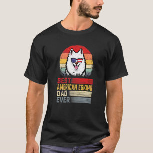 Mens Retro Best American Eskimo Dad Ever Father’s T-Shirt