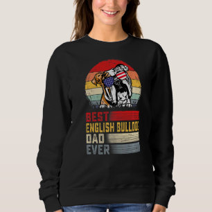 Mens Retro Best English Bulldog Vater Ever Father Sweatshirt