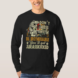 Mens Retro Big Brother Rex Saurus Fathers Day Chri T-Shirt