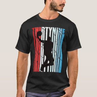 Mens Retro Colors Mens 39. Basketball Geburtstag P T-Shirt