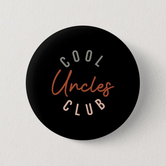 Mens Retro Cool Uncles Club Funny Onkel Taschentuc Button (Vorderseite)
