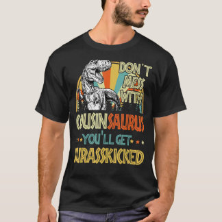 Mens Retro Cousinsaurus Dinosaur Rex Vintag Fathe T-Shirt
