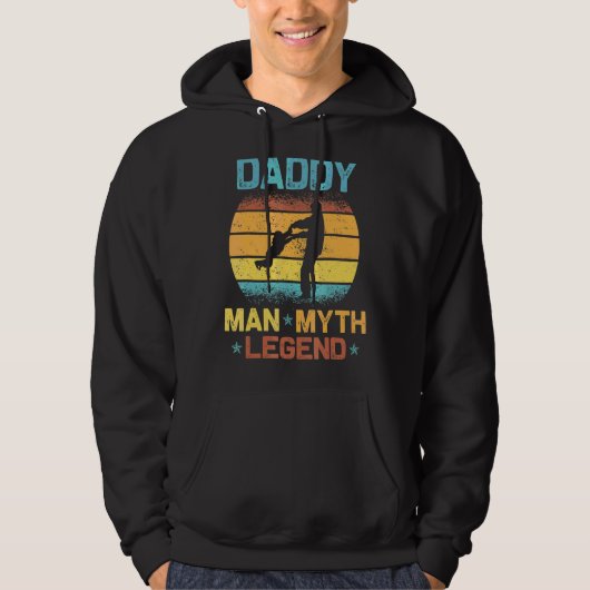 Mens Retro Daddy der Mann, der Mythos, die Legende Hoodie (Vorderseite)